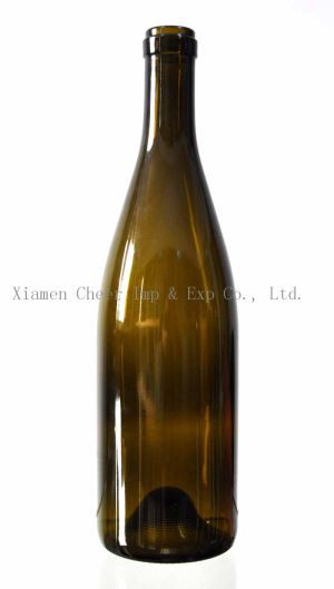 Gwydr Burgundy Potel 750ml (PT750-0120) Gorffen Cork