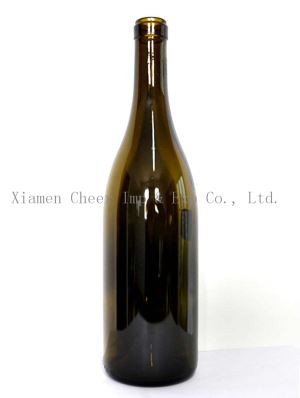 Cheap Gwydr Burgundy Potel 750ml Antique Green Lliw (PT750-0127)