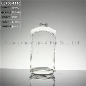 Potel Gwydr Grisial Gwyn 750ml Ar Gyfer Gwirod